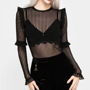 Disturbia - Mourning Ruffle Top